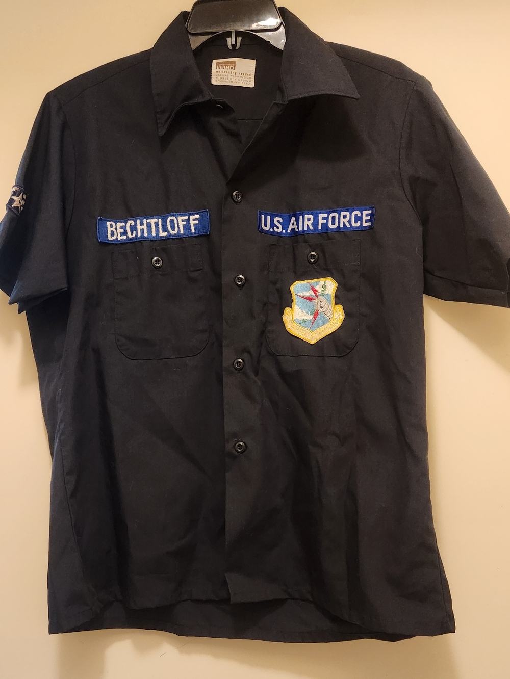 U.S. Air Force Patch Short Sleeve Work Shirt - Navy